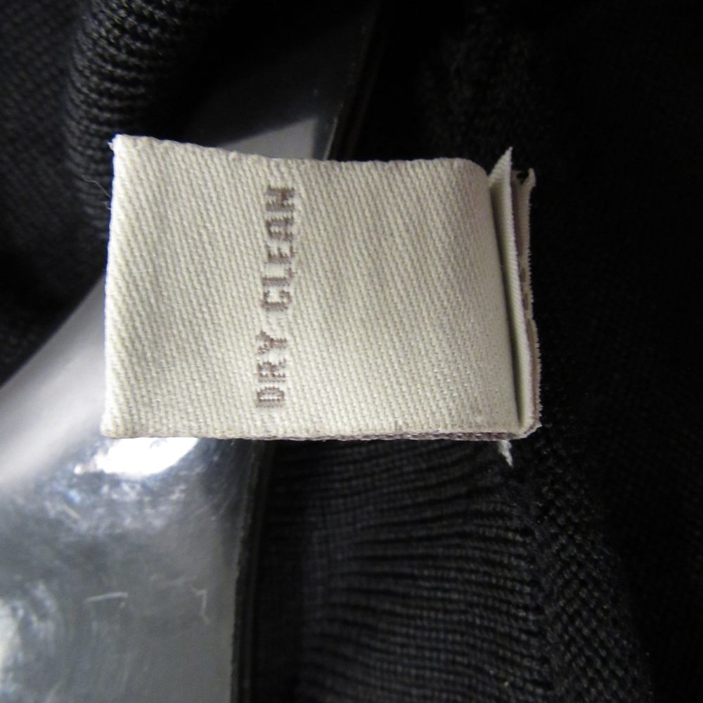 Black Zip Front Silk Cardigan Sweater Sz L - Picture 6 of 6